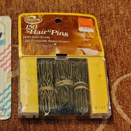 Vtg Lot Goody Hair Pins and Roller Fasteners New Old Stock Ball Tip Set of 3 - Image 4 of 4