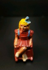 Vintage Barclay 627 Girl in Rocker Lead Figure Pre-War Hollow Base