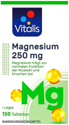 Vitalis Magnesium 250 mg 150 Tabletten/Packung