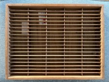 100 Cassette Tape Holder Wooden Wall Display Rack Storage 24  x 18.5  