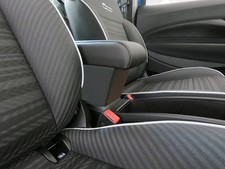 PREMIUM Mittelarmlehne FIAT 500 Hybrid ab 2026 Schwarz + Staufach + Verstellbar