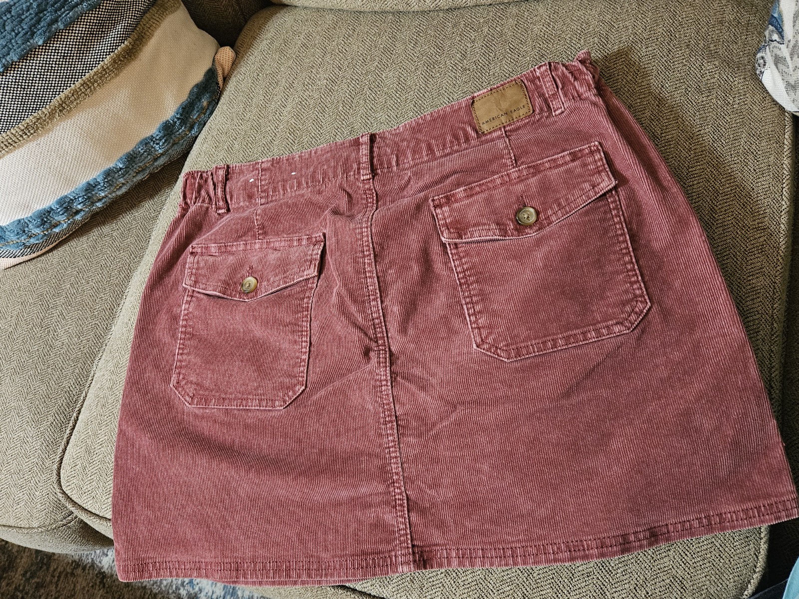 American Eagle Outfitters Raspberry Corduroy Mini… - image 2