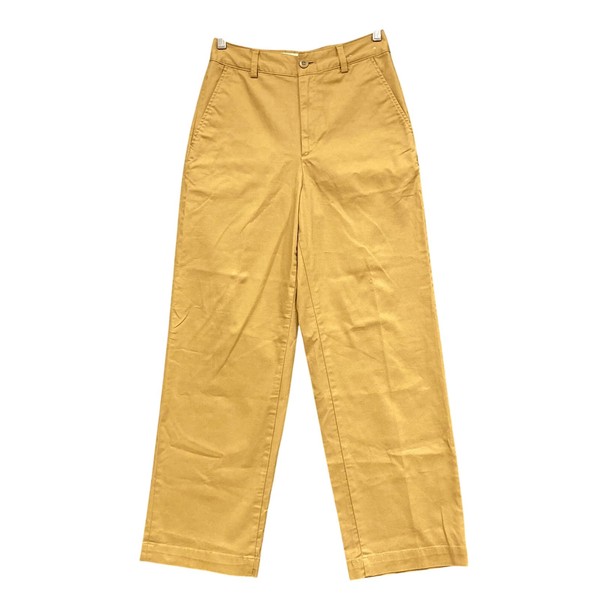 Uniqlo Pants Womens 25 Beige Twill Straight Chino Zip Waist Stretch Workwear