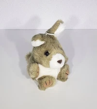 Rare 1994 MJC VTG Cute Bunny Rabbit Plush Stuffed Animal Toy Hanging Loop 6" EUC