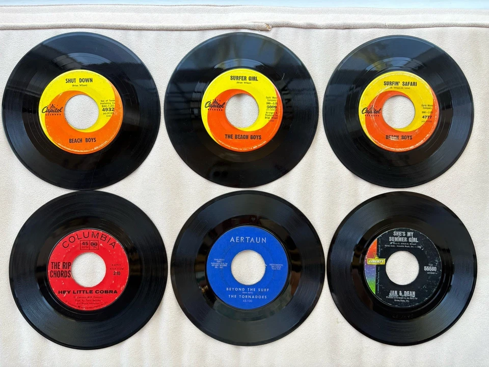 Lot Of 6 Vinyl Records-SURFING-Beach Boys, Rip Chords, Tornadoes, Jan & Dean Foto 2 de 4