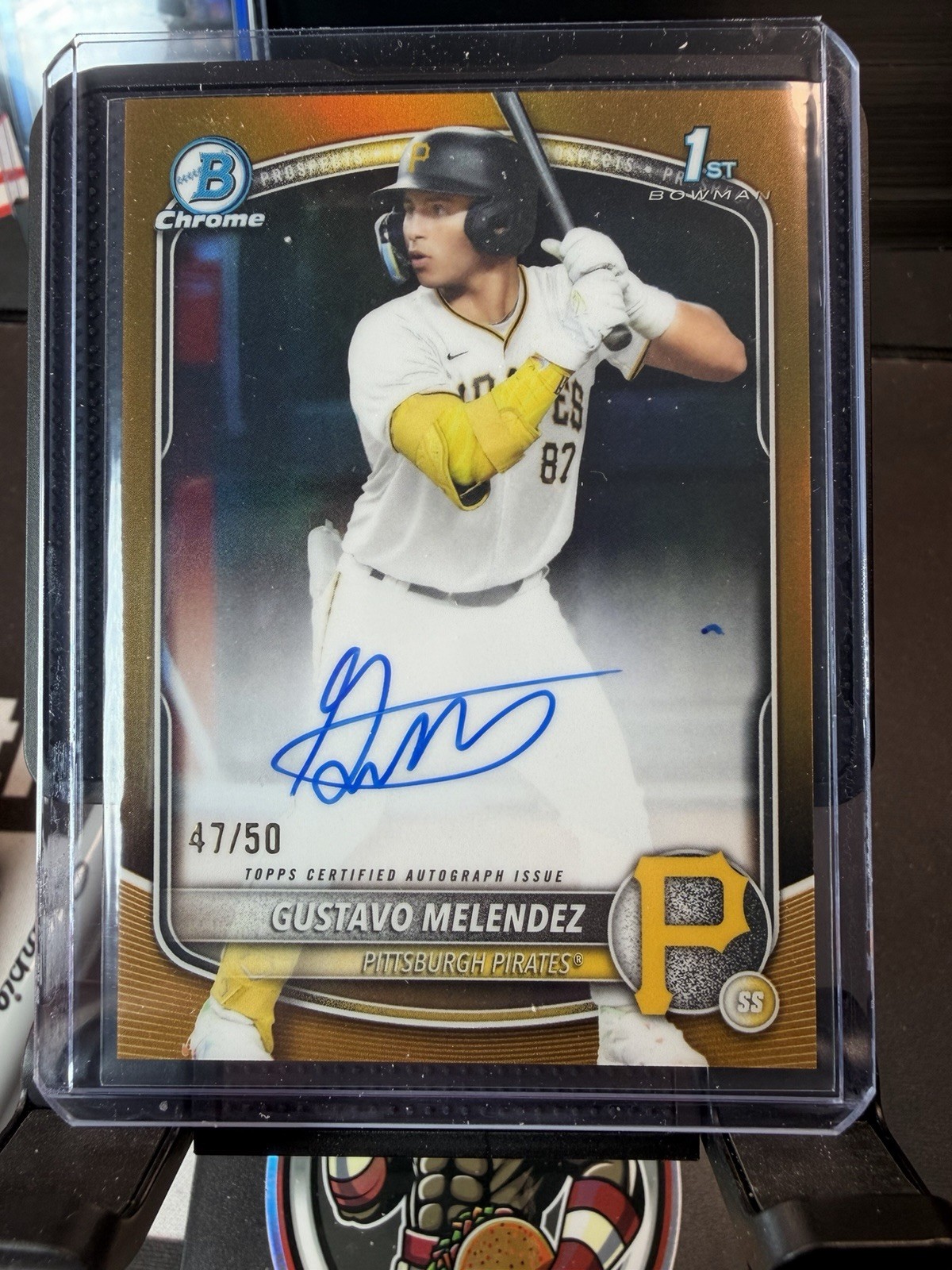 2025 Bowman Draft Chrome Gustavo Melendez True Gold Refractor 1st Auto /50