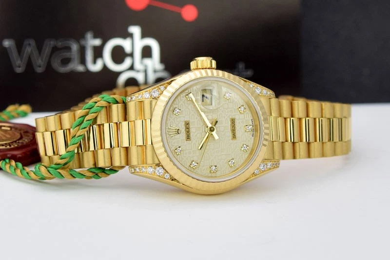 Rolex Lady-Datejust 26 69238, oro amarillo, esfera plateada Jubilee Diamond, Presi... Foto 4 de 4