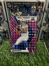 2020 Panini mosaic Justin Herbert pink rookie card NFL debut #263 Prizm. rookie card picture