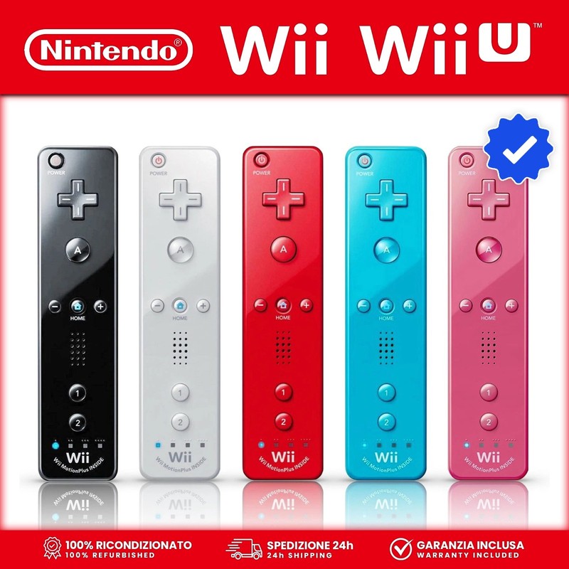 ✅ Remote Motion Plus Inside 2 in 1 🎮 Nintendo Wii Remote | Original Wii U