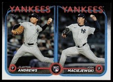 CLAYTON ANDREWS / JOSH MACIEJEWSKI 2024 TOPPS UPDATE RC NEW YORK YANKEES #US163