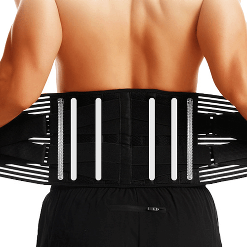 Double Pull Lumbar Lower Back Support Belt Brace Neoprene for Spine Pain Posture - Picture 7 of 13