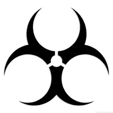 Biohazard Bio Hazard - Decal Sticker - Multiple Colors Sizes - Ebn6416
