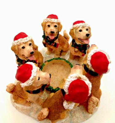 VTG Christmas Circle of Friends Labs, Retrievers Votive Candle Holder. 2002