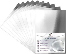 Mirror Card A4 Gold Silver Assorted Colours Metallic Mirror Board Thick 250gsm