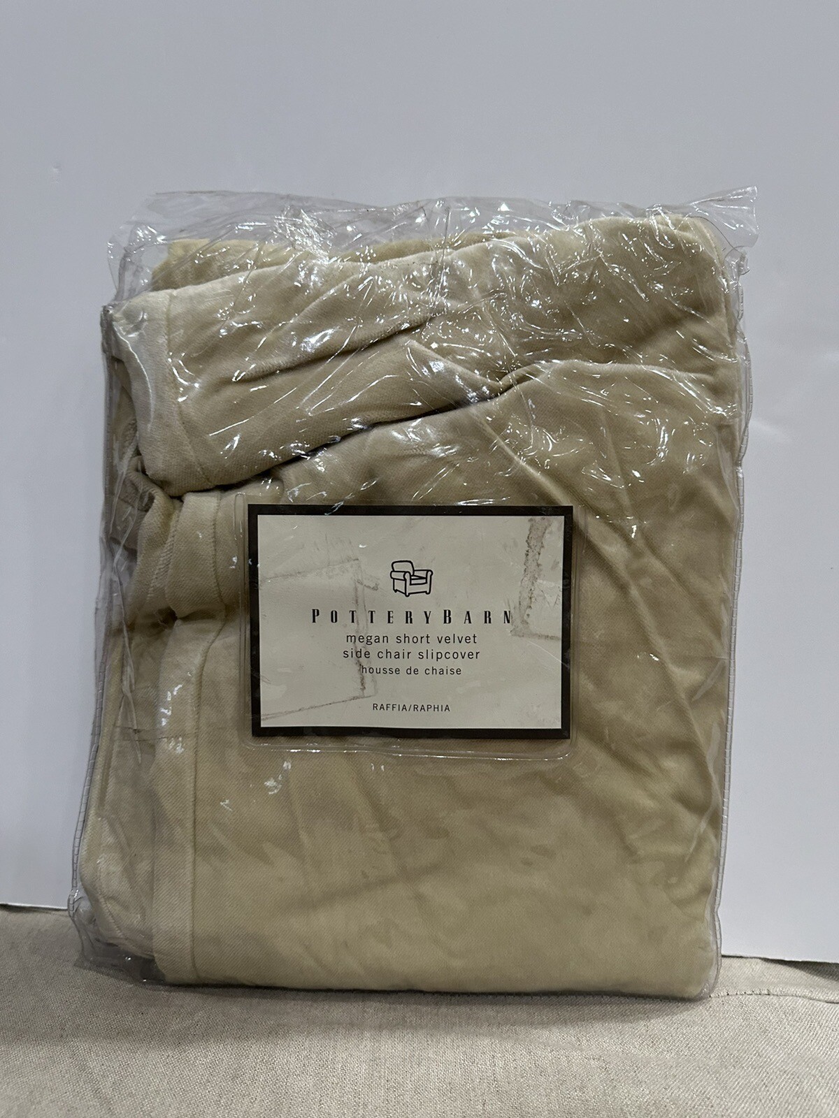 Pottery Barn Megan Velvet Raffia Dining chair slipcover eBay