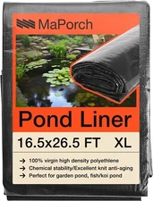 MaPorch Pond Liner 16.5 x 26.5 FT Reinforced Polyethylene (HDPE)