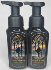 BATH  BODY WORKS LOT OF 2 WICKED VANILLA WOODS GENTLE  CLEAN FOAMING HAND...