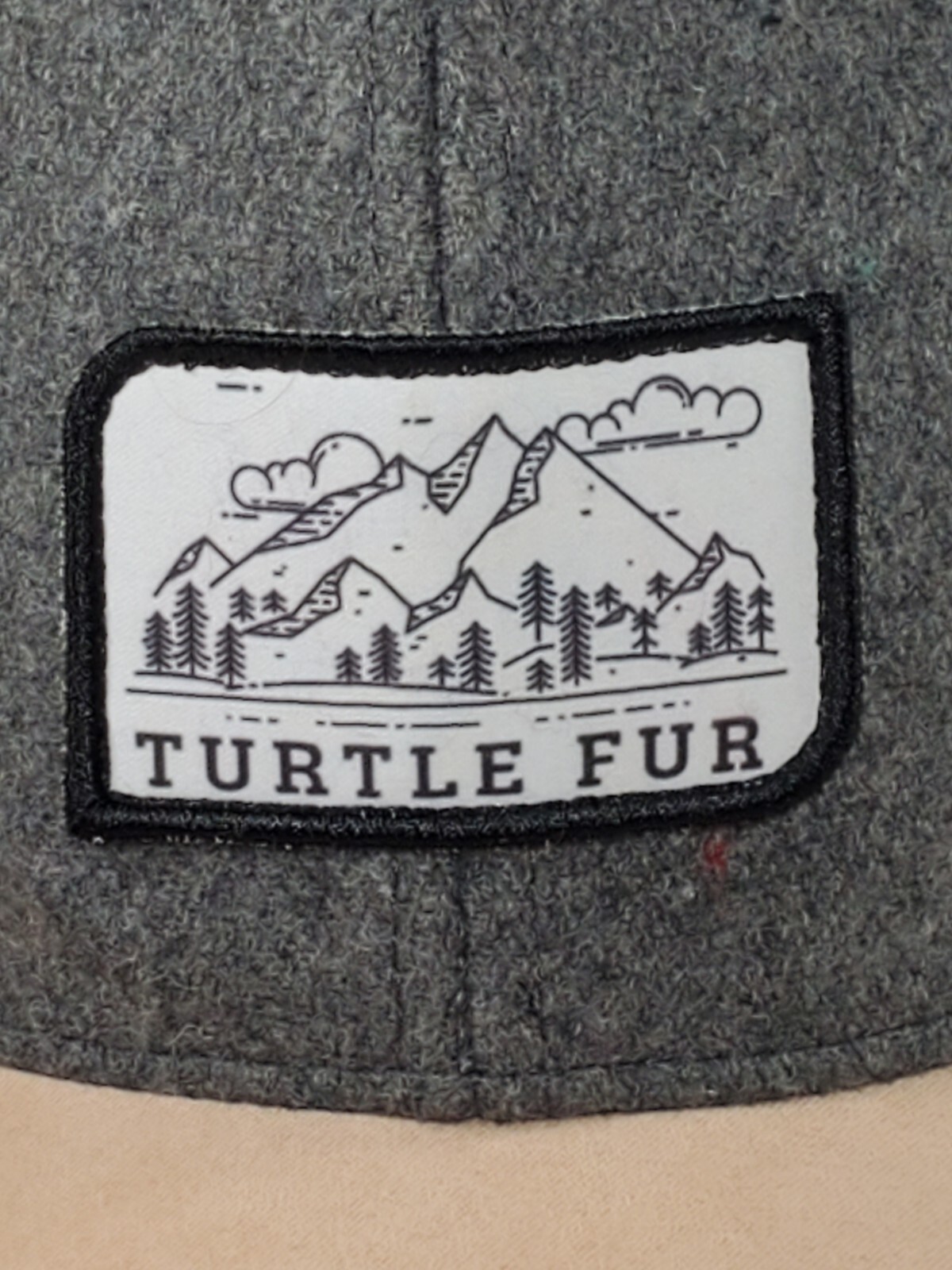 Turtle Fur Snapback Hat Mountain Logo Patch Gray/… - image 6