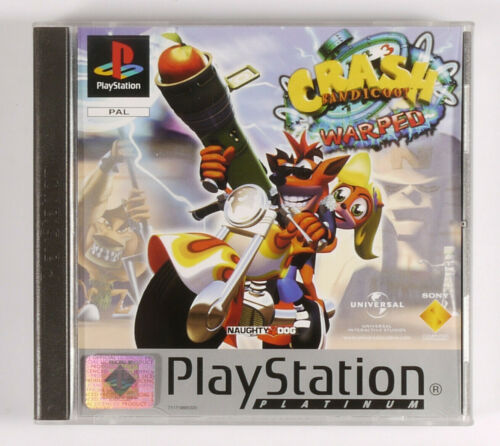 PRL) CRASH BANDICOOT 3 WARPED SCES01420 PLAYSTATION PLATINUM PAL SONY CD TOY - Picture 1 of 5