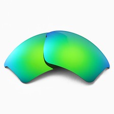 Walleva Polarized Emerald Lenses Black Rubber Kit For Oakley Half Jacket 2.0 XL