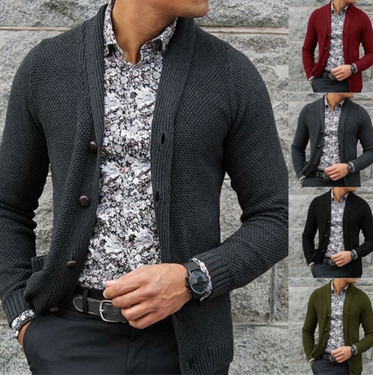 Mens cardigan top no buttons