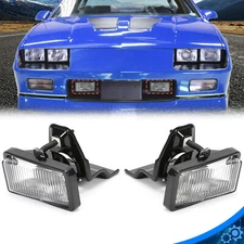For 1985-1992 Camaro IROC-Z Z28 New Left Right Bumper Fog Lights Lamp Clear Lens