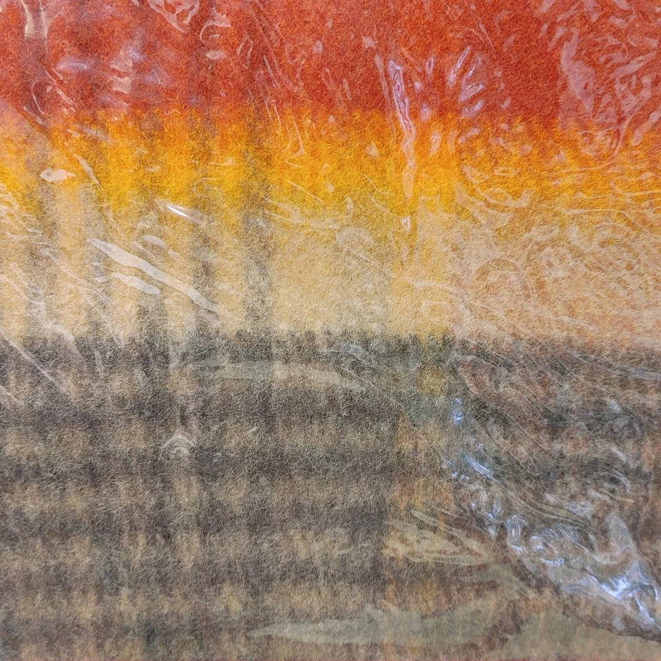 Vintage Cannon Blanket Lap Loom Woven Acrylic Fringed Ends NOS 50x60" Mervyns - Image 4 of 4