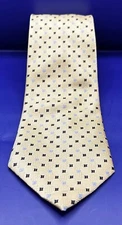 Bergamo New York Gold Sphere Design Men’s Necktie Tie EUC Hand Made