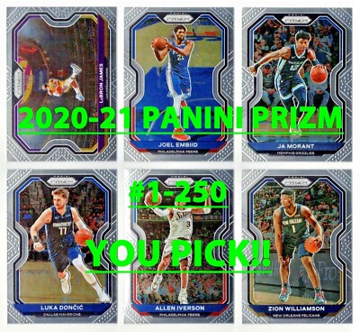 2020-21 PANINI PRIZM Base #1-250 Complete Your Set $2 or 2 Card Minimum YOU PICK