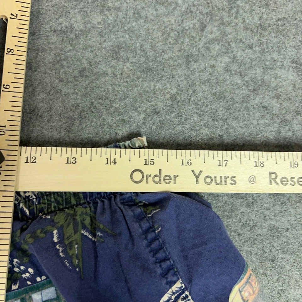 复古 Reyn Spooner 男式短裤特大号蓝色夏威夷 Aloha 休闲短裤 — 第 3/4 张图片