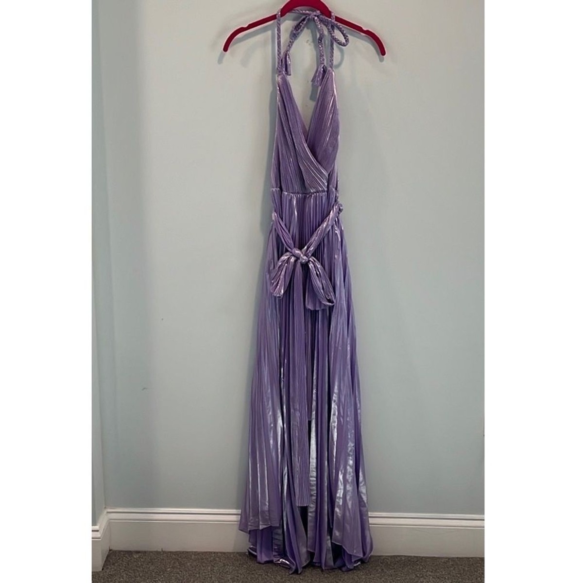 Alice + Olivia Arista Pleated Maxi Dress, 6 / Purple