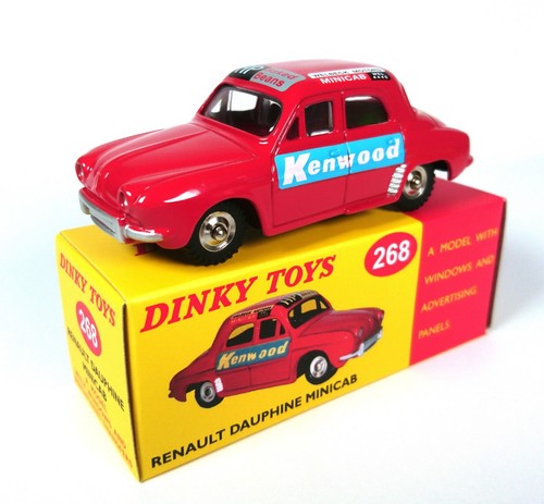 ANCIENNE DINKY TOYS GB N°268 RENAULT DAUPHINE MINI CAB 1962 1/43
