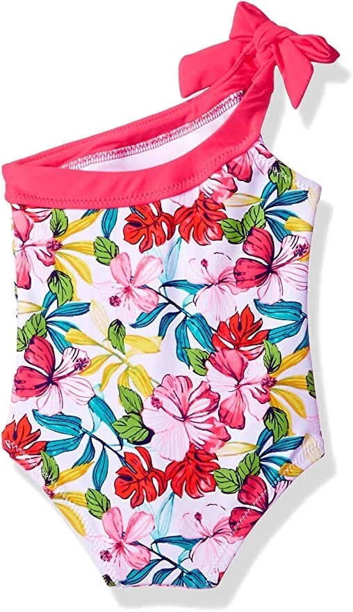 Tommy Bahama L42557 Niñas Rosa Floral Dos Piezas Traje de Baño Talla 14 Foto 2 de 2