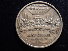 RARE AND LIMITED LAST SUPPER LEONARD DA VINCI JOHN B MUSAULI MEDAL!   BB576XSX2