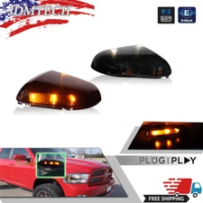 2x Smoked Lens Mirror Turn Signal Lights For 09-14 Dodge Ram 1500 & 10-14 2500