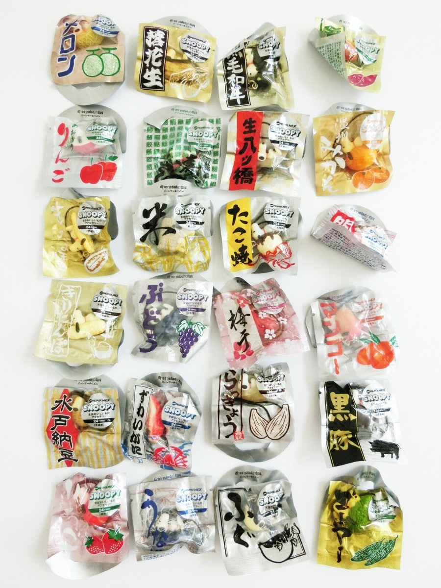 PEPSI NEX SNOOPY Tasty Food Accessories Figure Strap All 24