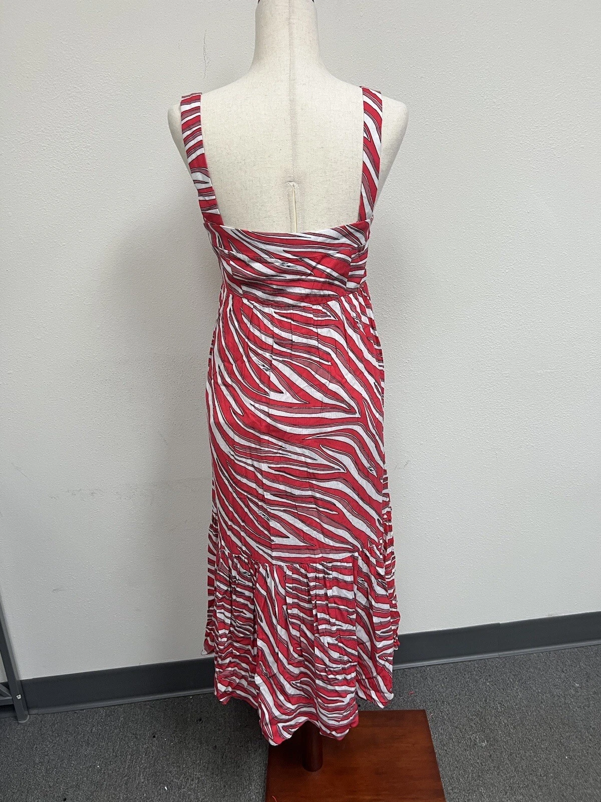 Abito Michael Kors piccolo morbido zebra midi nuovo con etichette rosa bianco