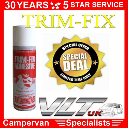 TRIM FIX High Temperature fix Adhesive Spray Van Car Carpet Heat