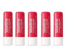 Rosy Lips Vaseline Lip Therapy Lipbal Stick with Petroleum Jelly. Lot of 5. New!