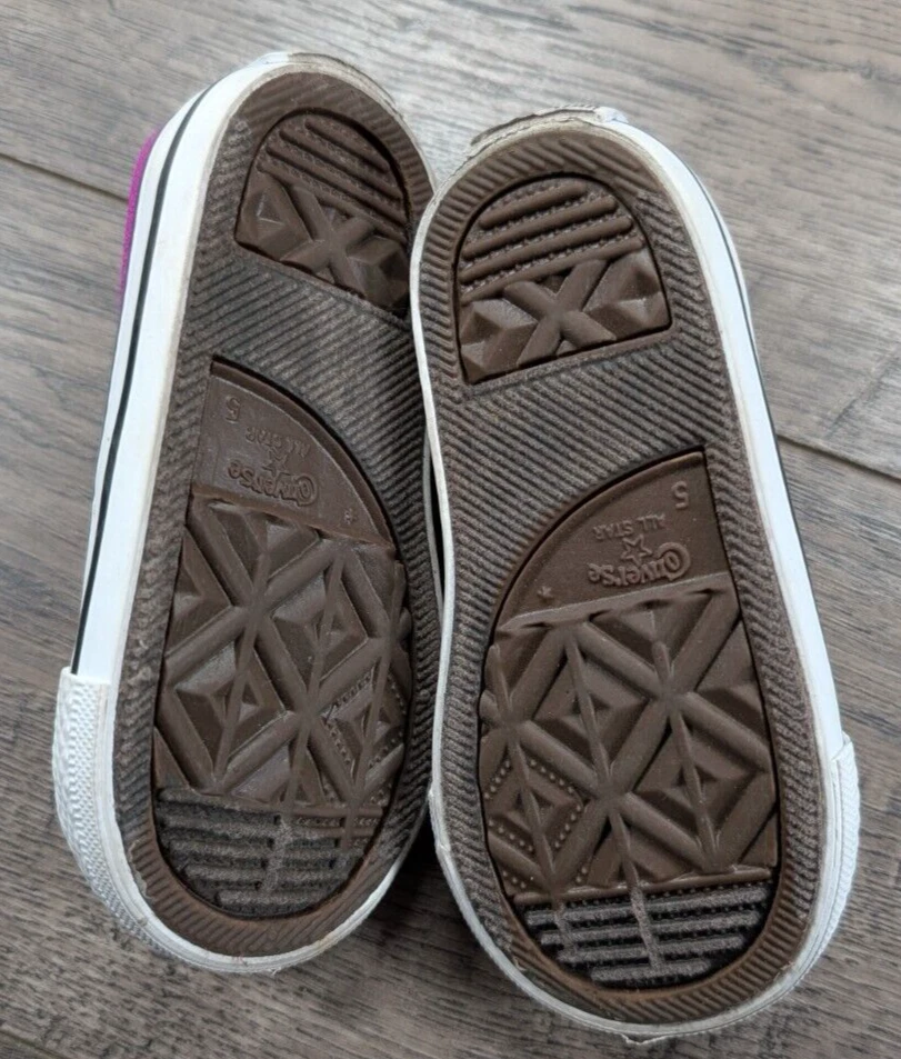 Baby Girl одежды Converse размер 5 CT OX фиолетовый теннисные туфли - Изображение 4 из 4