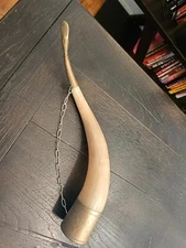 Gun Black Powder Powder Horn Flask or Mug  - 12” Hand Made Killer Look 23