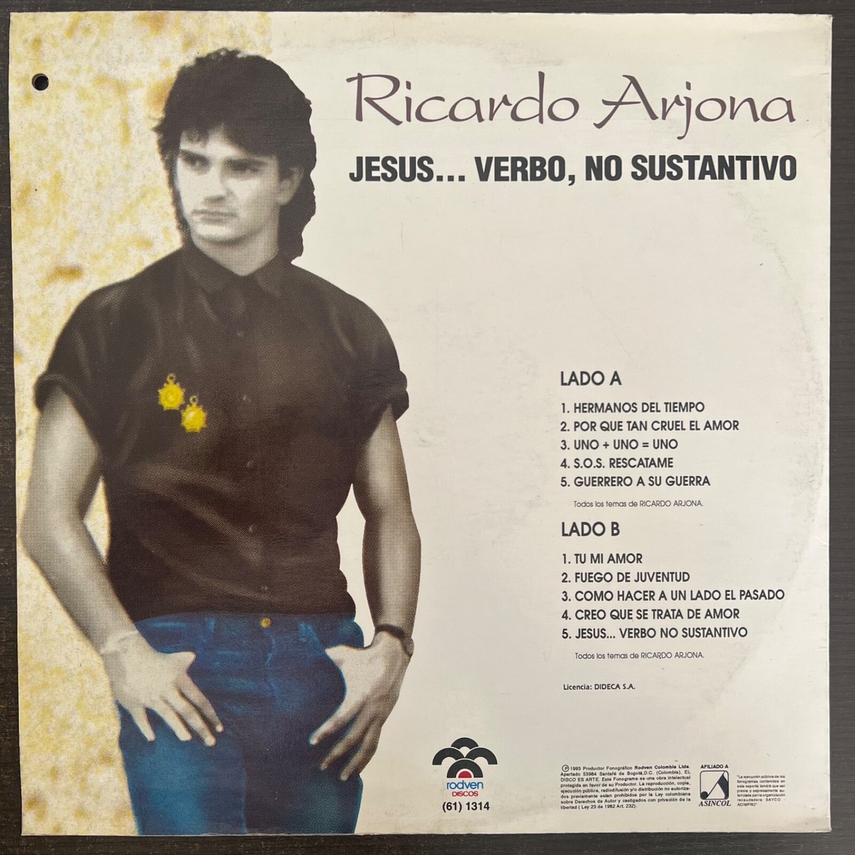 RICARDO ARJONA- VERBO NO SUSTANTIVO LATIN POP, BALDA LATINA 1993