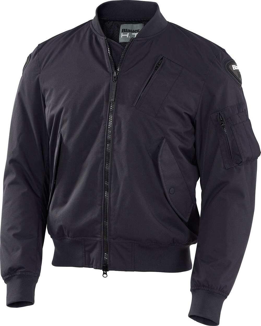 Jacket Bomber Fabric Motorcycle Man Blauer HT Maverick Blue Air Vents Size XXL-image