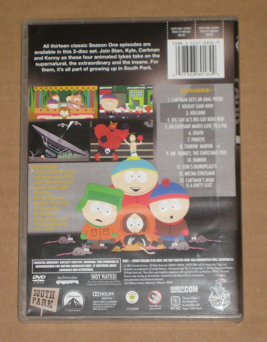 South Park - The Complete First Season 1 (DVD) 97368801820| eBay
