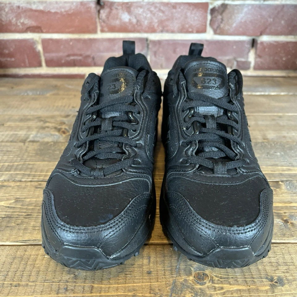 New Balance 623 Zapatos de Cuero Negro para Tripulaciones Caminar Talla 8.5D Antideslizantes Foto 3 de 4