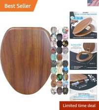 Soft Close Toilet Seat , Quiet and Slow Close Lid and Seat, Strong Bumpers an...