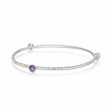 Tacori 18k925 Lilac Blossoms Color Pop Bracelet Bangle  SB121130126  Brand New