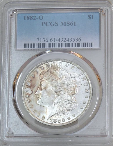 1882-O Morgan Silver Dollar PCGS MS61 Bight Frosty Luster #H768E
