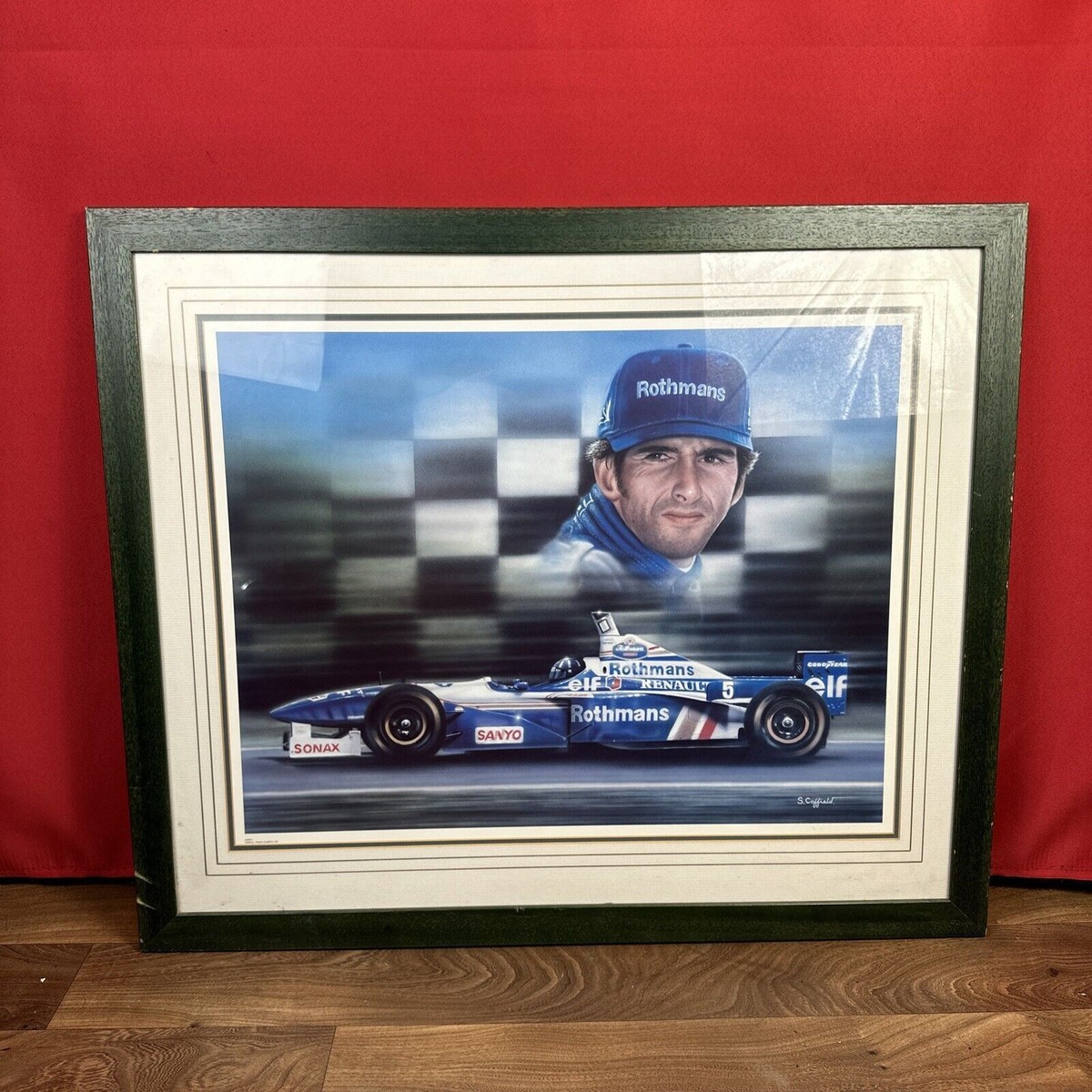 Damon Hill Formula 1996 World Champion print by artist Stuart