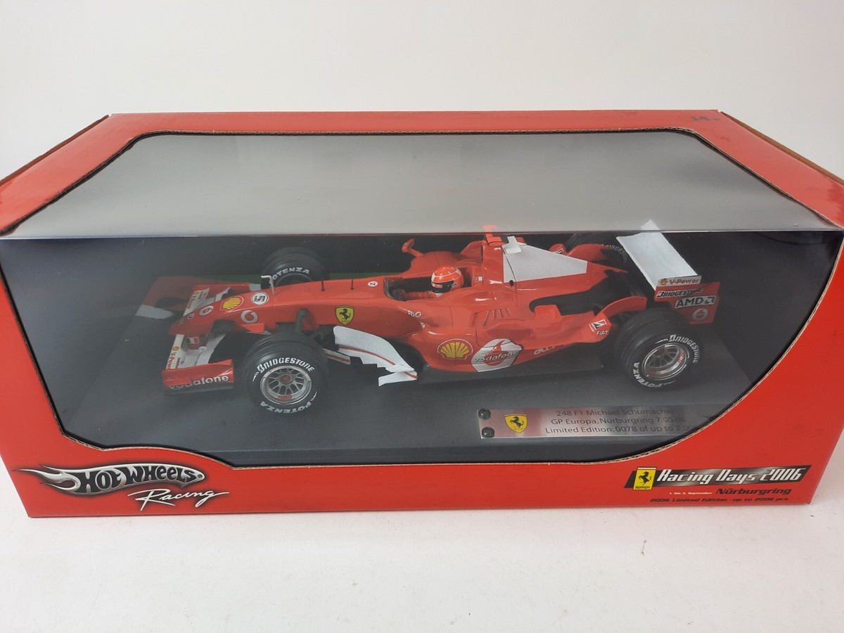 Hot Wheels Ferrari 248 F1 Michael Schumacher 2006 Racing Days 1/18